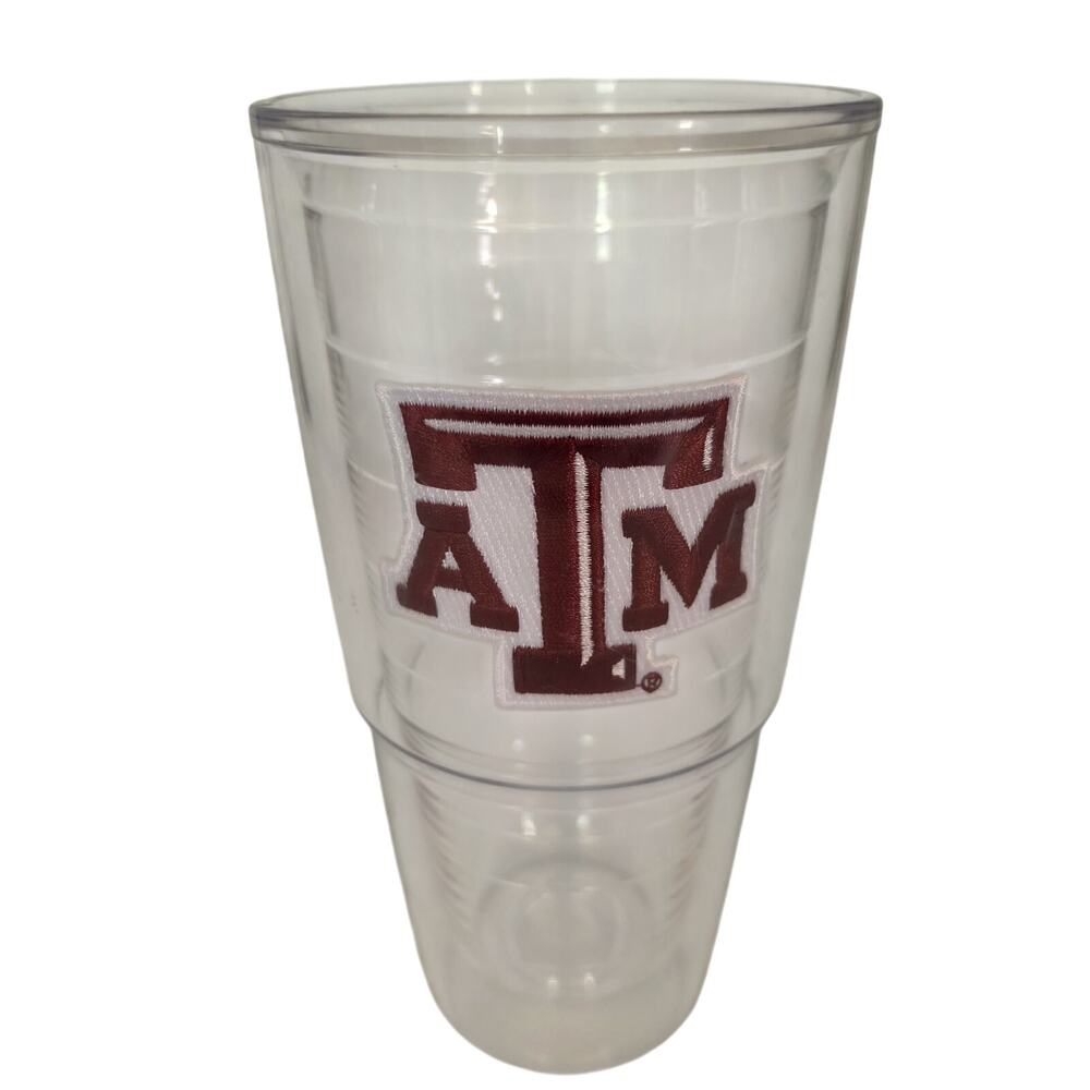 TERVIS Texas A&M Aggies 24oz Insulated Tumbler Maroon White Clear NO LID